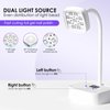 LED Mini UV Nail Lamp with Auto Sensor, Gel Nail Quick Dry Gooseneck UV Light for Nails, 27W Rechargeable Flash Cure Lamp 360° Adjustable Nail Dryer with 2 Timers, Home DIY and Salon Nail Decoration