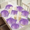 50 Pcs Purple Birthday Plates and Napkins Purple and Silver Happy Birthday Party Supplies for 25 Guests Table Decorations for Women Girl Birthday Decorations Paper Plates Napkins