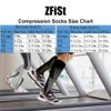 ZFiSt Plus Size Compression Socks Wide Calf for Women Men,3 Pair Medical Sport Compression Stocking Nurse Socks for Edema Travel(Black+Grey+white,4XL)