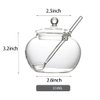 123Arts Clear Glass Sugar Bowl With Lid and Sugar Serving Spoon,8 ounces