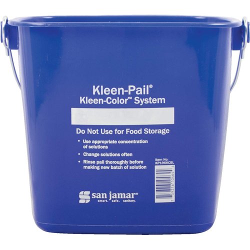 San Jamar Kleen-Pail® Plastic Cleaning Bucket 6 Quarts Blue