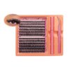 Generic Femcye 30P 40P Cluster Lashes Kit Diy Extension Tweezer Trays Paper Box Brush Diy Lash Clusters Individual Lashes 280 pieces C+D CURL MIX, Pink