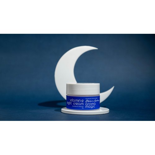 Aroma Magic Vitamin E Night Face Cream | Anti Aging Facial Moisturizer | Overnight Nourishing & Restorative Cream | for Healthy & Radiant Glow | 1.76 Oz (50g)