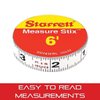 Starrett Tape Measure Stix with Adhesive Backing - Mount to Work Bench, Saw Table, Drafting Table - 1/2" x 6', English Metric, Right-Left Reading - SM46WRL