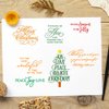 On-Airstore Merry Christmas Blessing Words Clear Stamps for Card Making Decoration DIY Scrapbooking, Christmas Handwriting Trees Transparent Rubber Seal Stamps for Photo Card Album Crafting Supplies