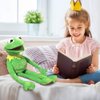 Lacroky Kermit Frog Hand Puppet with 50 Pcs Kermit The Frog Puppet Stickers, Hand Kermit Puppet Soft Stuffed Plush Toy for Boys & Girls - 24 Inches