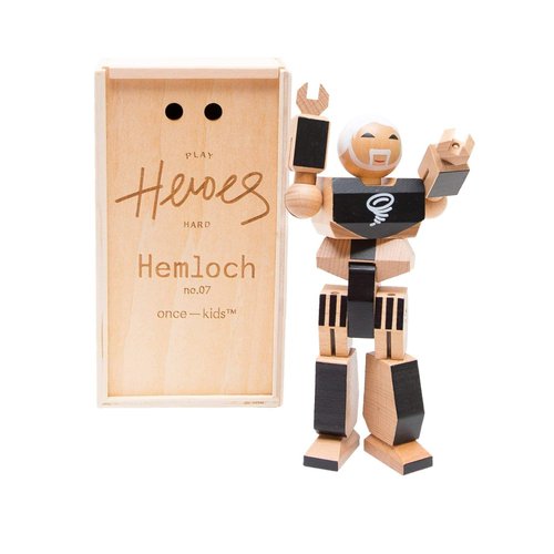 ONCE KIDS Playhard Hero Action Figures – Hemlock Wood Baby Toys for Imaginative Play –Sturdy & Durably Packaged Hero Toy for Kids