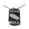 Hat Shark Team Bill Blood Vampire Coffin TV Show - Military Dog Tag, Luggage Tag Metal Chain Necklace