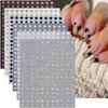 Stars Nail Art Stickers Nail Decals Black White Gold Silver Star Nail Design Sticker 3D Self-Adhesive Star Nail Charm Supplies for Women Girls Acrylic DIY Nail Decoration Accessories 6 Sheets