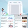Ultrasonic Retainer Cleaner Machine - Ultrasonic U-V Cleaner for Dentures ligner, Mouth Guards, Braces, Toothbrush Heads, 45kHz Ultrasonic Retainer Cleaner for All Dental Appliances, Jewelry - White