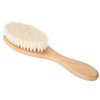 Sonew Goat Hair Brush, Oblong Wooden Handle Retro Oil Head Brush with Non Slip Eco Friendly Hairbrush for Men Women Baby Oily Hair, Hair Cleaning Tool