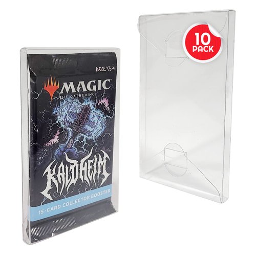 Trading Card Case Envelope Compatible for Pokemon Single Pack Booster, Magic, Yu-Gi-Oh - 0.35MM Thick Plastic PET Pokemon Card Protector Holder for Collectible Cards (Pack of 10) by EVORETRO