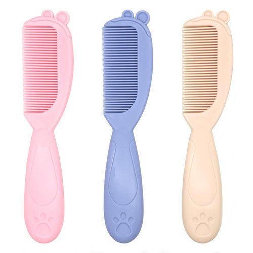Set of 3 Hair Detangling Comb Set for Teasing and Parting, Hair Care Handgrip Comb for Curly, Wet, Long Hair, Compact and Durable Styling Comb for On-the-Go Styling