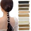 Generic 9Pcs Braided Telephone Wire Hair Bands Ponytail Hair Ties for Women Girls Phone Cord Spiral Scrunchies Wedding Birthday Party Daily Hair Accessories