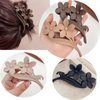 4PCS Flower Clips for Hair Matte Medium Hair Clips for Women Hair Claw Clips for Thin Hair Hold Long Thin Floral Hair Clip for Self-Hair Cute Hair Claw Clip Accessories