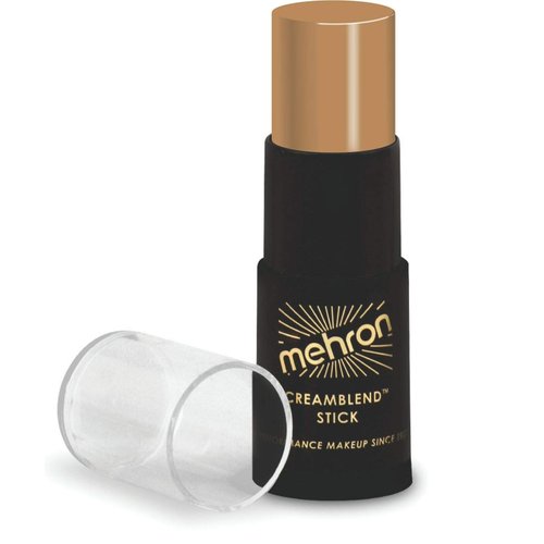 Mehron Makeup CreamBlend Stick | Face Paint, Body Paint, & Foundation Cream Makeup | Body Paint Stick Perfect for Halloween Makeup (Medium Dark Olive)