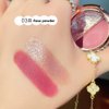 Timipoo Double color eye shadow, high pigment eye makeup palette, matte shimmer metal eye shadow powder, waterproof and durable color eye shadow (03#Rose powder)