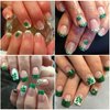 6Grids St. Patrick's Day Nail Art Glitter Sequins Kit - 3D Clover Nail Sequins Nail Stickers Decal Green Shamrock Irish Luck Shaped Design Holographic Flakes DIY St. Patrick's Day Manicure Accessories
