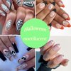 Luminous Halloween Nail Art Stickers Glow in Dark Spider Ghost Skull Nail Decals 3D Self-Adhesive White Skeleton Bone Spooky Nail Stickers Halloween Charms Supplies DIY Nail Decorations 8Sheets