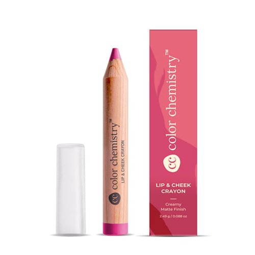 COLOR CHEMISTRY Lip And Cheek Crayon| Vegan, Ultra-Matte, Non-Drying, Pigmented & Long-Stay | Mulit-Use Lip Crayon 2.49 G (Pack Of 1) (Acai, 2.49 g (Pack of 1))