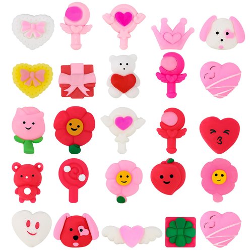 Anboor 24 PCS Valentines Day Mochi Squishies Toys for Kids School Class Prizes Classroom Exchange Valentine Party Favors Mini Squeeze Toys for Boys and Girls