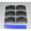 6 Black Hair Comb set pack plastic teeth side clip 3.25 inches wide side comb