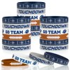 Deekin 32 Pcs Football Silicone Bracelets Football Party Favor Bracelet Football Motivational Rubber Bracelets for Men Women Fan Party Favors Sport Theme Birthday Party Supplies Gifts (Classic)