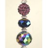 Trace Ellements Iridescent Royal Blue and Purple Glass & Rhinestone Ceiling Fan Pull Chain