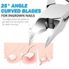 Podiatrist Toenail Clippers, Pedicure Toenail Cutters with Super Sharp Curved Blade, Professional Thick & Ingrown Toe Nail Clippers for Adults & Seniors