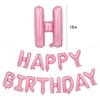 TONIFUL Light Pink Happy Birthday Balloons Banner, 16 Inch Mylar Foil Letters Birthday Sign Bunting Reusable for Girls Boys Kids & Adults Birthday Decorations and Party Supplies