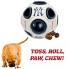 Pets First MLB New York Yankees Baseball Treat Dispensing Toy for Dogs and Cats, Rubber Ball Dog Toy, Interactive Fun Dog Treat Toy, Natural Rubber Dog Feeding Toy