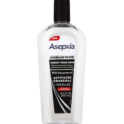 Asepxia Micellar Water with Activated Charcoal + Micellles, 13.5 Fl Oz