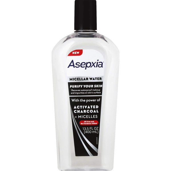 Asepxia Micellar Water with Activated Charcoal + Micellles, 13.5 Fl Oz