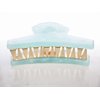 Generic Medium blue marbled acrylic and metal hair claw clip