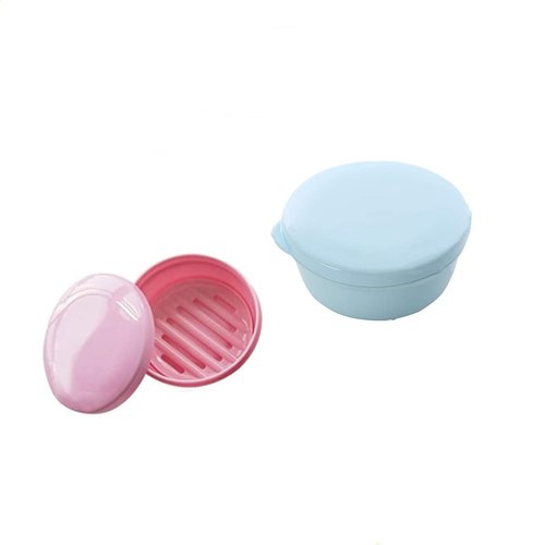 Round Seal Waterproof Soap, 2PCS Waterproof Soap Protector, Travel Portable Soap Dish, Round Travel Soap Case Container Box Home Shower Outdoor Camping