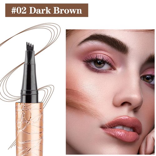 BowJian Eyebrow Pencil Dark Brown Microblade Eyebrow Pen Long Lasting Eyebrow Brush Brow Pencil Natural Eyebrow Makeup Microblading Pencil for Eyebrows Waterproof Eyebrow Pencil Brown Eyebrow Tint