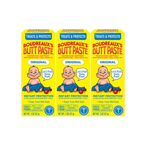 Boudreaux's Butt Paste Original Diaper Rash Cream, 2 Ounce (Pack of 3)