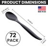 C&S Event Supply Co. 10" Plastic Serving Utensils, Disposable Plastic Serving Spoons, Reusable, Disposable, For Weddings, Catering, Buffets, Parties and Events, Bulk 12 Pack - Black