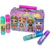 L.O.L Surprise! Townley Girl Plant-Based Flavoured 4 Pk All Over Roll-On Glitter with Tin Makeup Set for Kids and Girls, Ages 5+, Perfect for Parties, Sleepovers & Makeovers, Multicolor