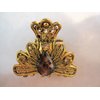 Generic small mini metal jeweled antique bronze hair claw clip Set F (Primary color: Pink), 1 Count (Pack of 1)