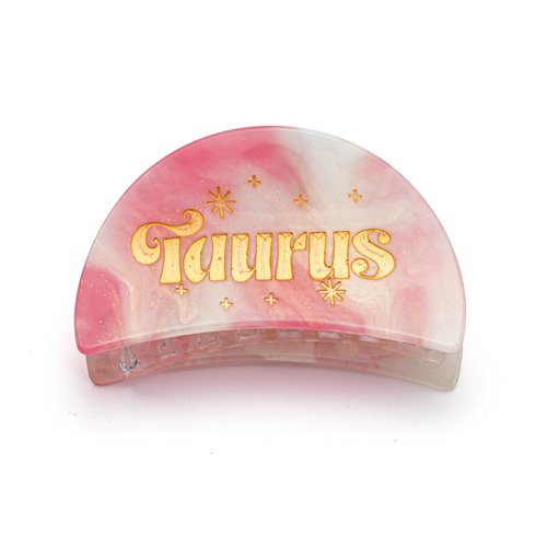 Taurus Zodiac Acrylic Claw Clip for Women, Zodiac Medium Hair Clips for Thick and Thin Hair, Astrology Non-slip Banana Hair Barrettes Clips Cute Horoscope Hair Accessory Supplies Gift