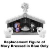 F-Price Replacement Figure for Fisher-Price Little People Nativity Set - DPX53 ~ Replacement Figure of Mary Dressed in Blue, Blue, White, Brown