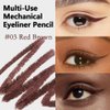 Kaely Red Brown Gel Eyeliner,Smooth Eye Liner Waterproof Smudge Proof,Multi-Use Pencil Eyeliner,Built in Sharpener,Longwearing Eye Makeup,Vegan,delineador de ojos contra el agua,03
