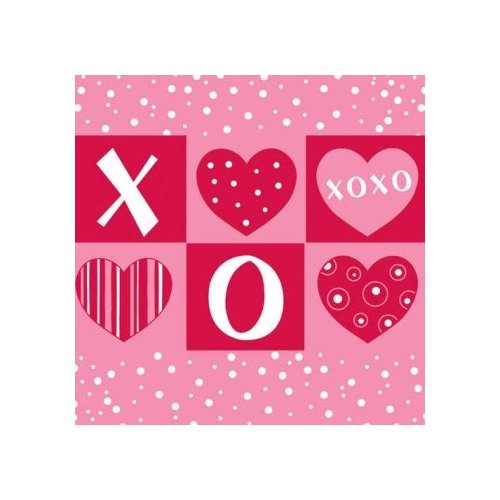 Crafty Hearts Valentine's Day Beverage Napkins 18 Per Pack
