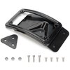 3148 Curved Laydown License Plate Mount with Frame Compatible with Harley Davidson 3 Hole Mount (Black)
