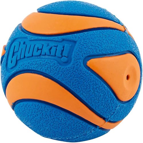 Chuckit Ultra Squeaker Ball Natural Rubber Dog Toy Medium 2.5" Diameter - 4 Pack