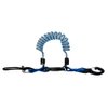 Phantom Aquatics Quick Release Coil Lanyard with Clip and SS Split Ring, Blue