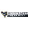 West Virginia Mountaineers Edition ABS Chrome Auto Emblem (blue w/ gold trim logo)