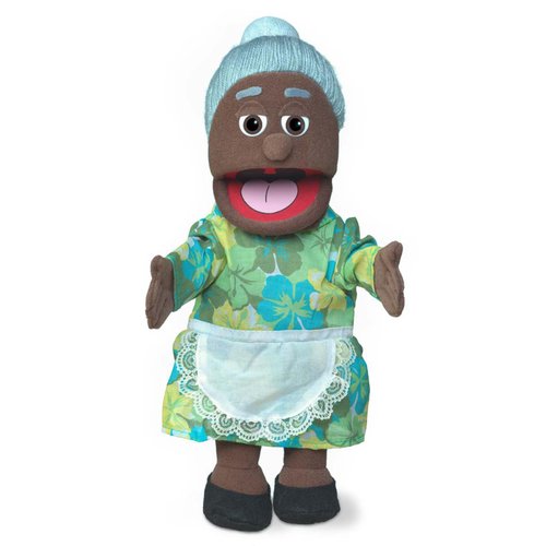 14" Granny, Black Grandmother, Hand Puppet