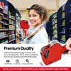 MX5500 Pricing Tag Gun with 5150 pcs White Label Gun Stickers & 3 Extra Inker Rollers, Pricing Label Gun, 8 Digits Retail Pricing Gun and Labels for Grocery Store, Food (Red)